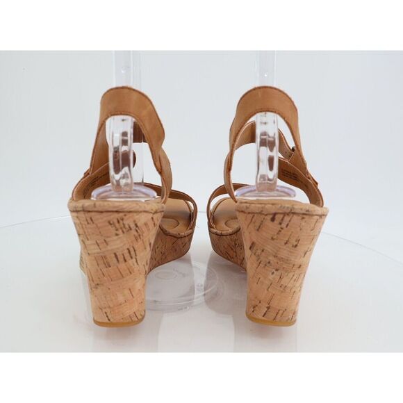 Born Lenore Platform Wedge Sandals Womens Size 11 M Brown Leather Buckle Shoes - Picture 5 of 11